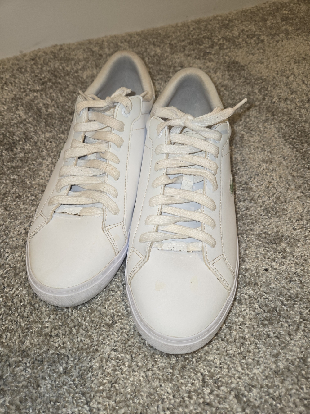 Lacoste White Low-Top Leather Sneakers